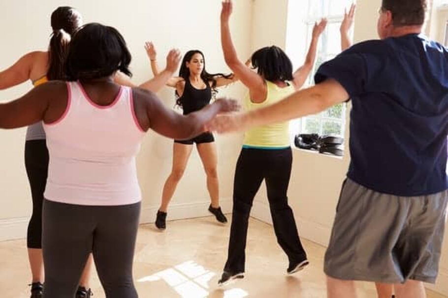 People taking part in a dance session