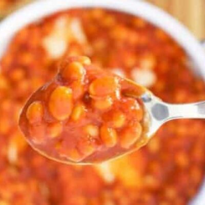 a hearty bowl of baked beans