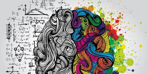 The two side of the brain, the mathematical and logical and the creative and colourful