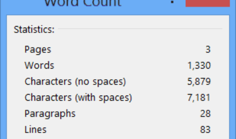 An online word count from windows
