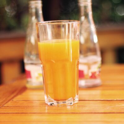 A glass of orange juice
