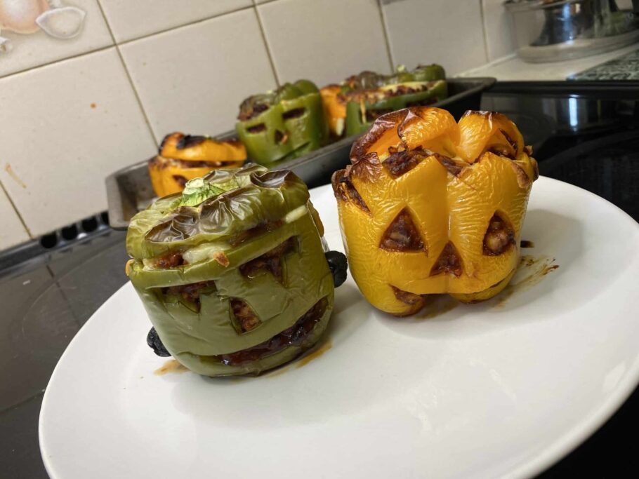 Spooky Stuffed Peppers