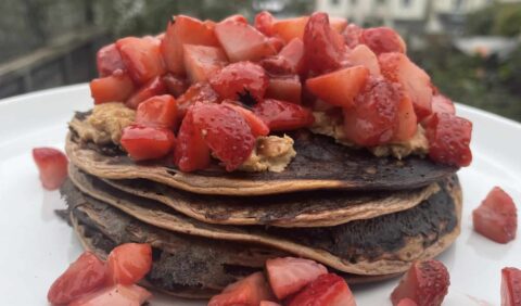 Strawberries make a great pancake topping
