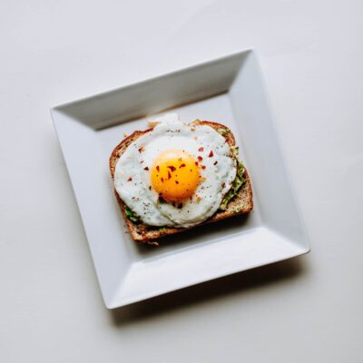 a sunny side up egg on toast