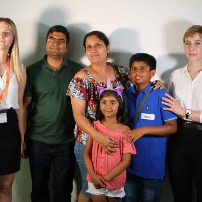 Prabhuv and family with BeeZee Bodies staff