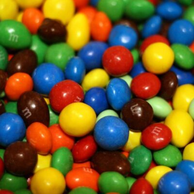A selection of sweet treats such as M&Ms