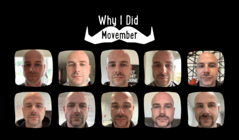 BeeZee staff posing for Movember