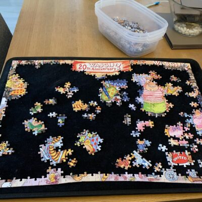 A partially completed puzzle