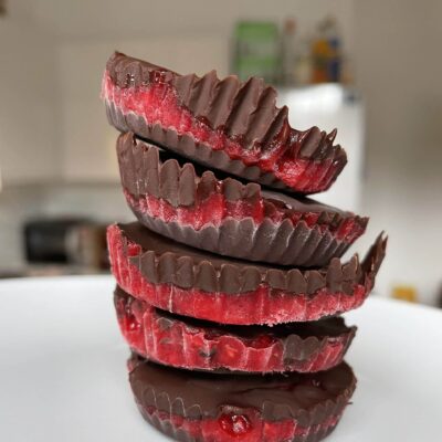 Blood filled chocolate cups